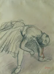 Tänzerin, die ihren Schuh richtet, ca. 1865